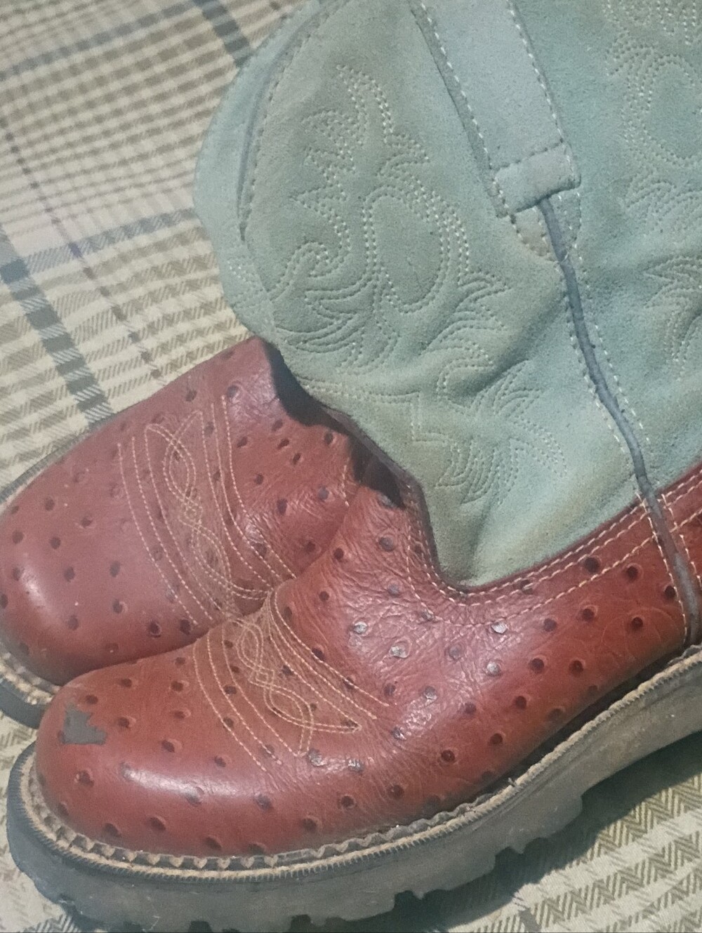 Ariat Fatbaby Western Boots Brown/Green